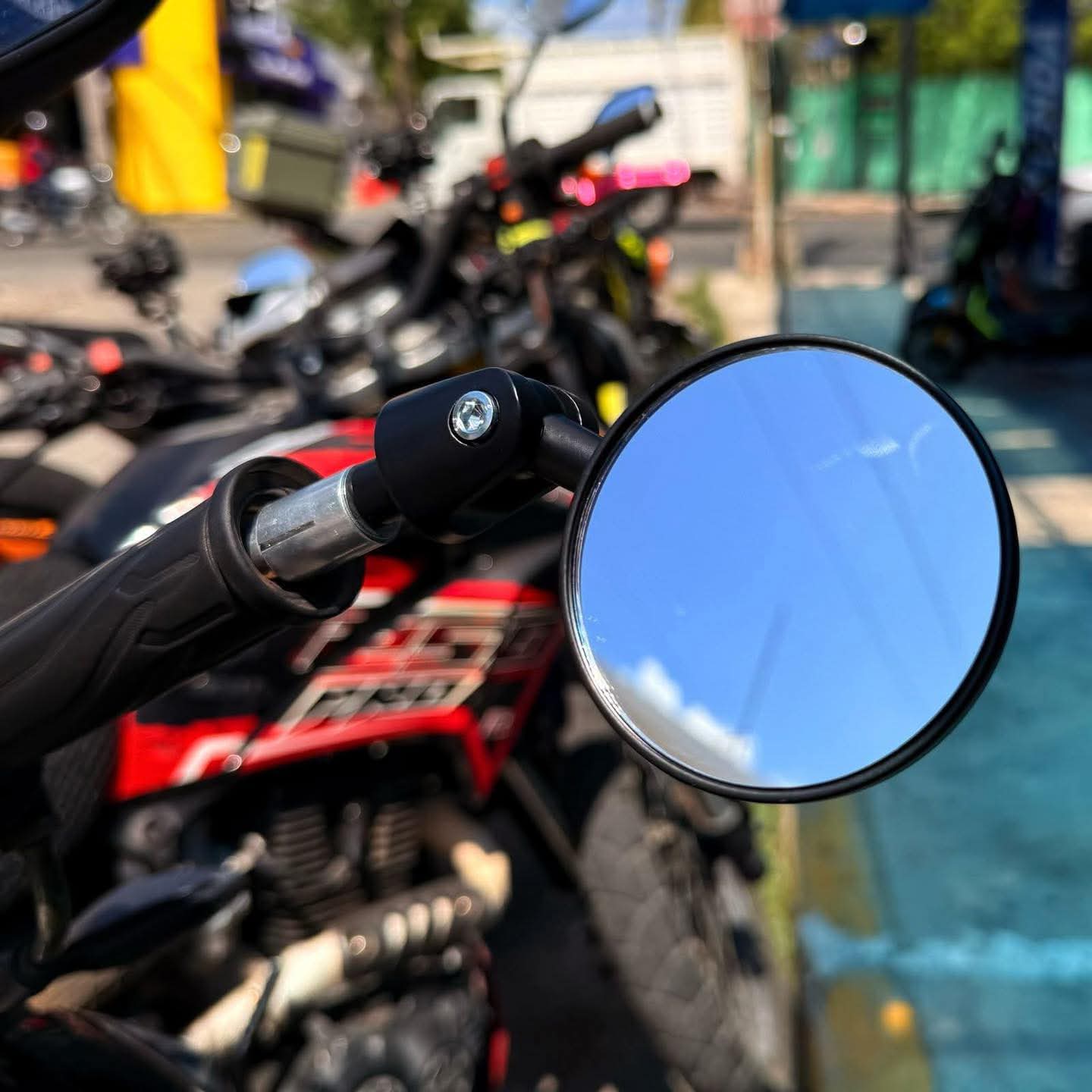 Bar-End Side Mirrors (Round, Pair)